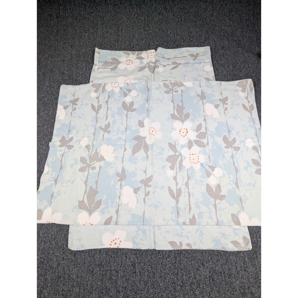 The Company Store Floral Cotton Pillowcase Set Blue White Grey Standard Germany